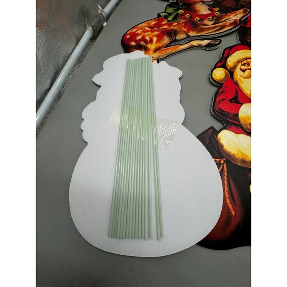 Christmas Yard Signs 8 Pieces Vintage Style 14" Tall With Prop Sticks READ - Picture 10 of 12